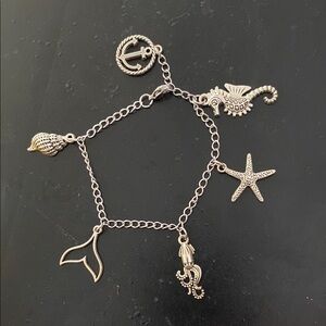 Hand Crafted Charm Bracelet with Nautical Theme Kid Size